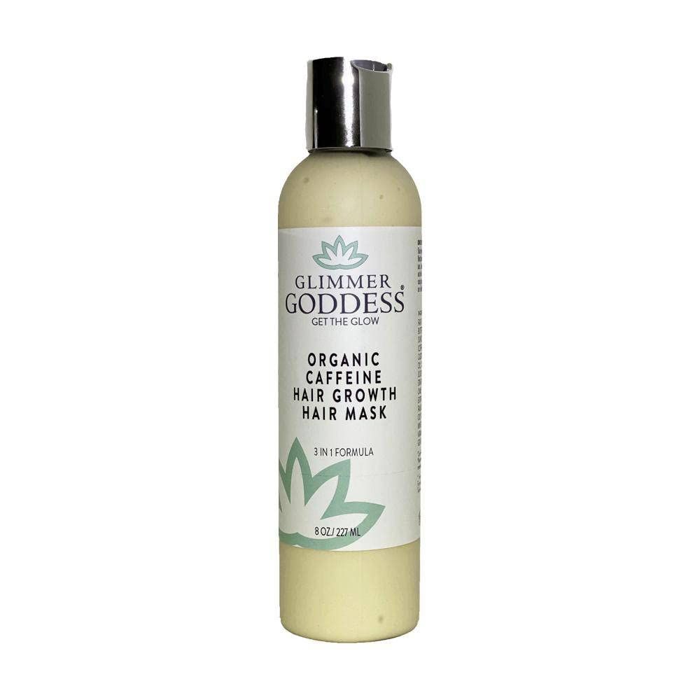 Glimmer Goddess Organic Caffeine Conditioner Hair Mask Natural Hair Growth Formula for Longer, Stronger, Healthier Hair - 8 oz