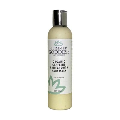 Glimmer Goddess Organic Caffeine Conditioner Hair Mask Natural Hair Growth Formula for Longer, Stronger, Healthier Hair - 8 oz