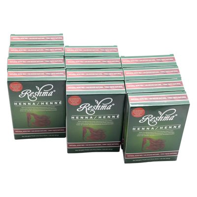Reshma Beauty 30 Minute Henna Hair Color Infused with Natural Herbs, For Soft Shiny Hair, Henna Hair ColorDye, 100 Gray Coverage, Semi-Permanent Ayurveda Hair Product, 12.6 oz, Pack of 12 (Wine Red)