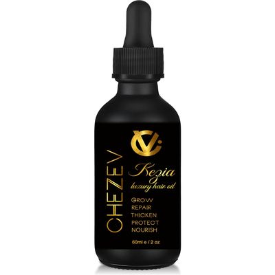 CHEZEV (KHAY&#39;-ZEV) VISION Kezia Luxury Hair Oil for Hair Growth, Repair, Nourishment - Men and Women for hair, eyelashes, eyebrows - 100 Natural, Paraben Sulfate Free - 2 fl oz