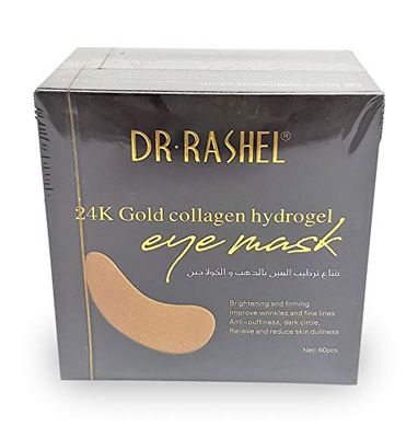 Dr Rashel 24k Gold Collagen Hydrogel Eye Mask Improve Wrinkles, Anti Puffiness, And Dark Circle 60 Pcs of Eye Mask
