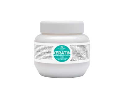 Kallos KJMN Keratin Regenerating Hair Mask with keratin and milk protein for dry, damaged and chemically treated hair 275 ml - 9,3 Fl Oz