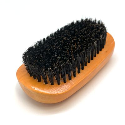 Titan Palm Brush For Waves, Fades, Beards, For Men For Women For Short Haircuts Hairstyles- 1pc 100 Natural Boar Bristles Wooden Brush