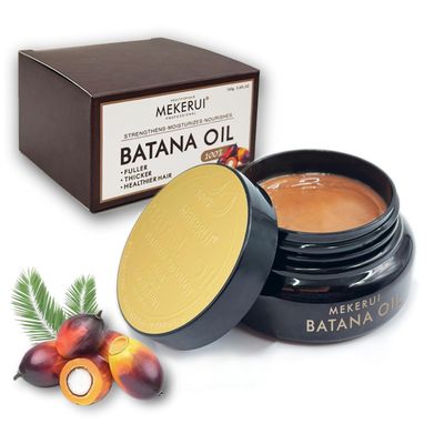 MEKERUI Batana Oil for Hair Growth 100 Pure Traditional Cold-Pressed Method from Honduras Scalp Treatment to Thicken Hair, Reduce Breakage Frizz 160g (5.6oz) for Men Women