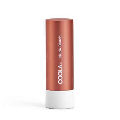 COOLA Organic Tinted Lip Balm Mineral Sunscreen with SPF 30, Dermatologist Tested Lip Care for Daily Protection, Vegan, Nude Beach, 0.15 Oz