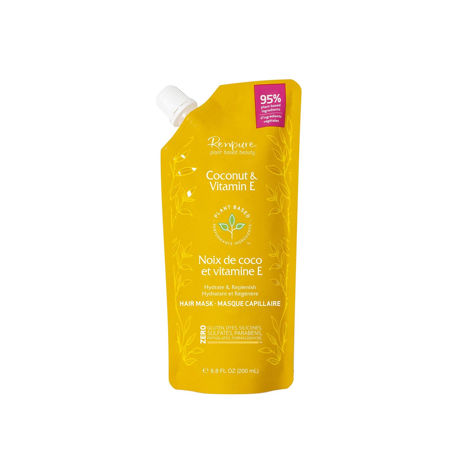 Renpure Plant based beauty coconut vitamin e hair mask, 6.8 Ounce