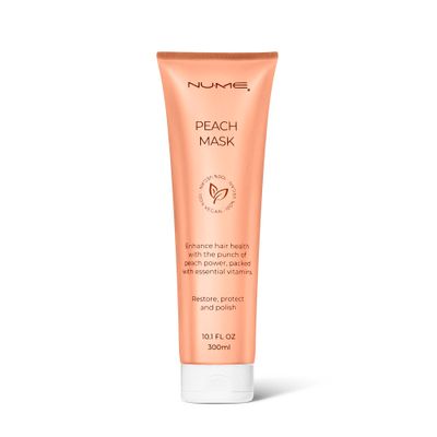 NuMe Peach Hair Mask, 300 ml - Vegan Deep Conditioning Treatment for Dry, Damaged, or Color-Treated Hair - Hydrating, Nourishing, Sulfate and Silicone Free, Cruelty-Free Formula for Repair and Care