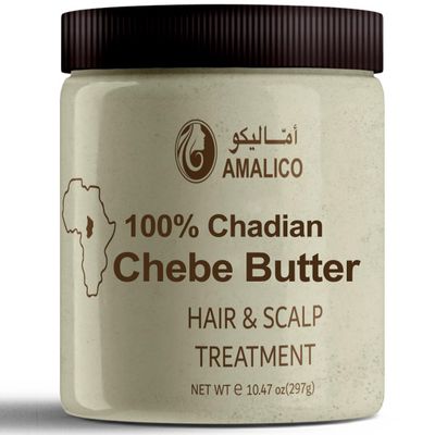 AMALICO Chebe Butter with Castor Oil for Hair Growth. Chebe Butter from Chad for Hair Growth and Scalp Treatment with Organic Castor Oil Hair Growth Oil for Hair Ends and Dry Scalp 297 GM