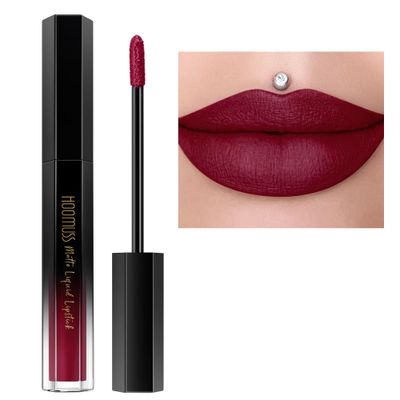 HOOMUSS Burgundy Lipstick Long Lasting, Matte Liquid Lipsticks for Women Non Transfer Smudgeproof Smooth and Easy to Appy Cruelty Free Lip Color, M47 Burgundy Love