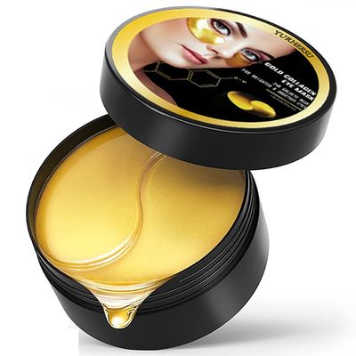 YURHERSU 24K Collagen Eye Mask 60 Pcs Moisturzing Eye Pads for Puffy Eyes, Dark Circles, Under Eye Bags, Anti-Wrinkle, Moisturizing, Eye Skin Care Fast Absorption Eye Patches Gel for Women Man