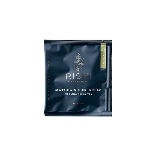 Rishi Tea Matcha Super Green Japanese Tea - Organic, Caffeinated Sachet Bags, Umami, Antioxidant Rich Sencha Matcha Blend - 50 Count