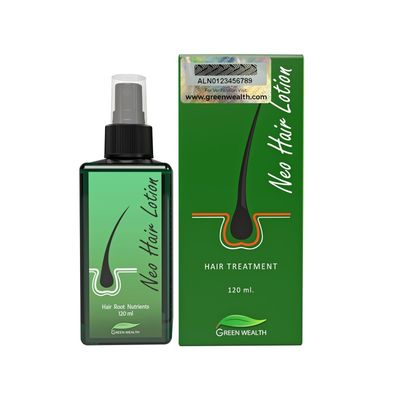 Green Wealth Neo Hair Lotion, 120 ml Hair Regrowth Treatment Hair Growth Strengthens Damaged Hair Loss Revitalizes Scalp Hair Care For Men Women