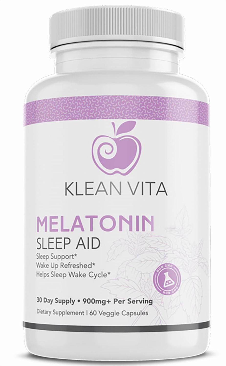 KleanVita Melatonin Restful Sleep Support Vegan Capsules, 900mg