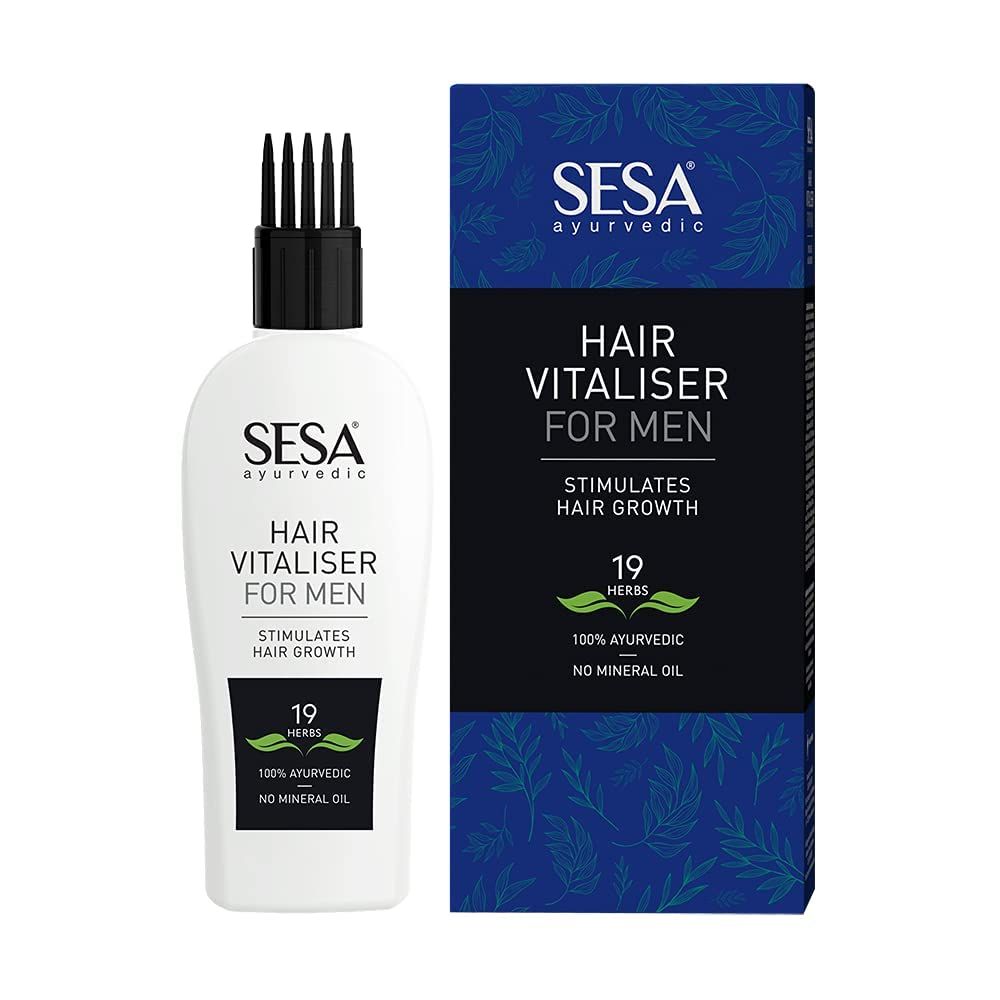 SESA Hair Growth Oil Vitalizer For Men - Reduces Hair Fall, Nourishing Scalp, 100 ml or 3.38 oz