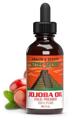Aztec Secret 100 Pure Jojoba Oil, 2 OZ - Deep Hair Skin Moisturizer - Cold-Pressed and Unfiltered