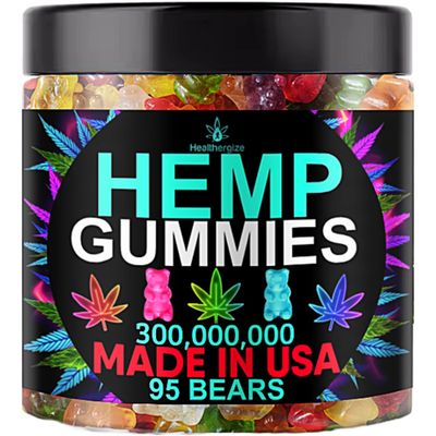 Hemp Gummies Sleep Relaxation Edibles-Natural Fruity Flavors Gummy Bears for Bedtime-Advanced Hemp Oil Infused-Made in USA