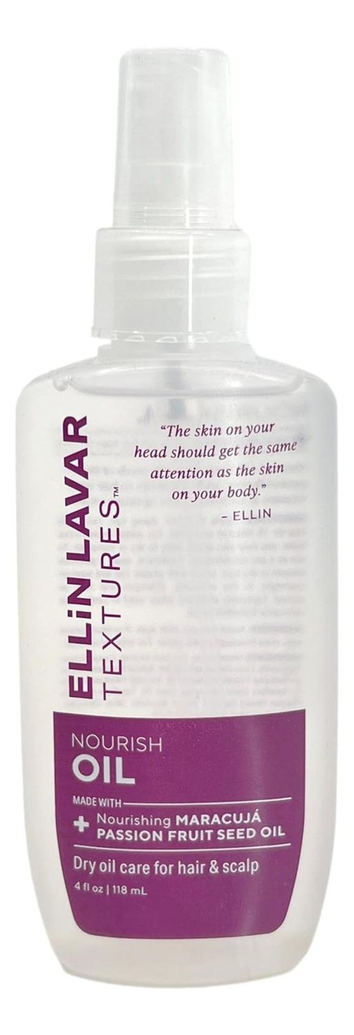 Ellin LaVar Textures NourishOil with Maracuja Passion Fruit Seed Oil - Dry Oil Care for Hair Scalp Vitamin A, C, B-Complex Nourish Trap Moisture (4 oz)