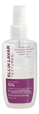 Ellin LaVar Textures NourishOil with Maracuja Passion Fruit Seed Oil - Dry Oil Care for Hair Scalp Vitamin A, C, B-Complex Nourish Trap Moisture (4 oz)
