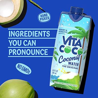 Vita Coco Coconut Water, 16.9 Ounce (Pack of 4)