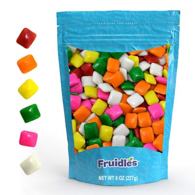 Fruidles Chiclets Gum Chicle Tabs, Candy Buffet Treats, Machine Size Refills, Kosher Certified Parve (Mixed Fruit Flavor, Half-Pound)