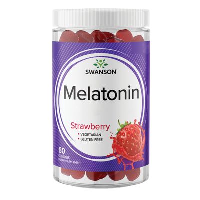 Swanson MELATONIN GMMY STRWBRRY 2.5MG 60GMMY