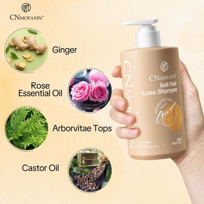 CNMOFAXIN Anti Hair Loss Shampoo,Nourishing Hair Growth Ginger Shampoo for Men Women - Volumizing Hair Regrowth Treatment infused with Herbal Essences Rose Castor Oil 16.8 fl. oz