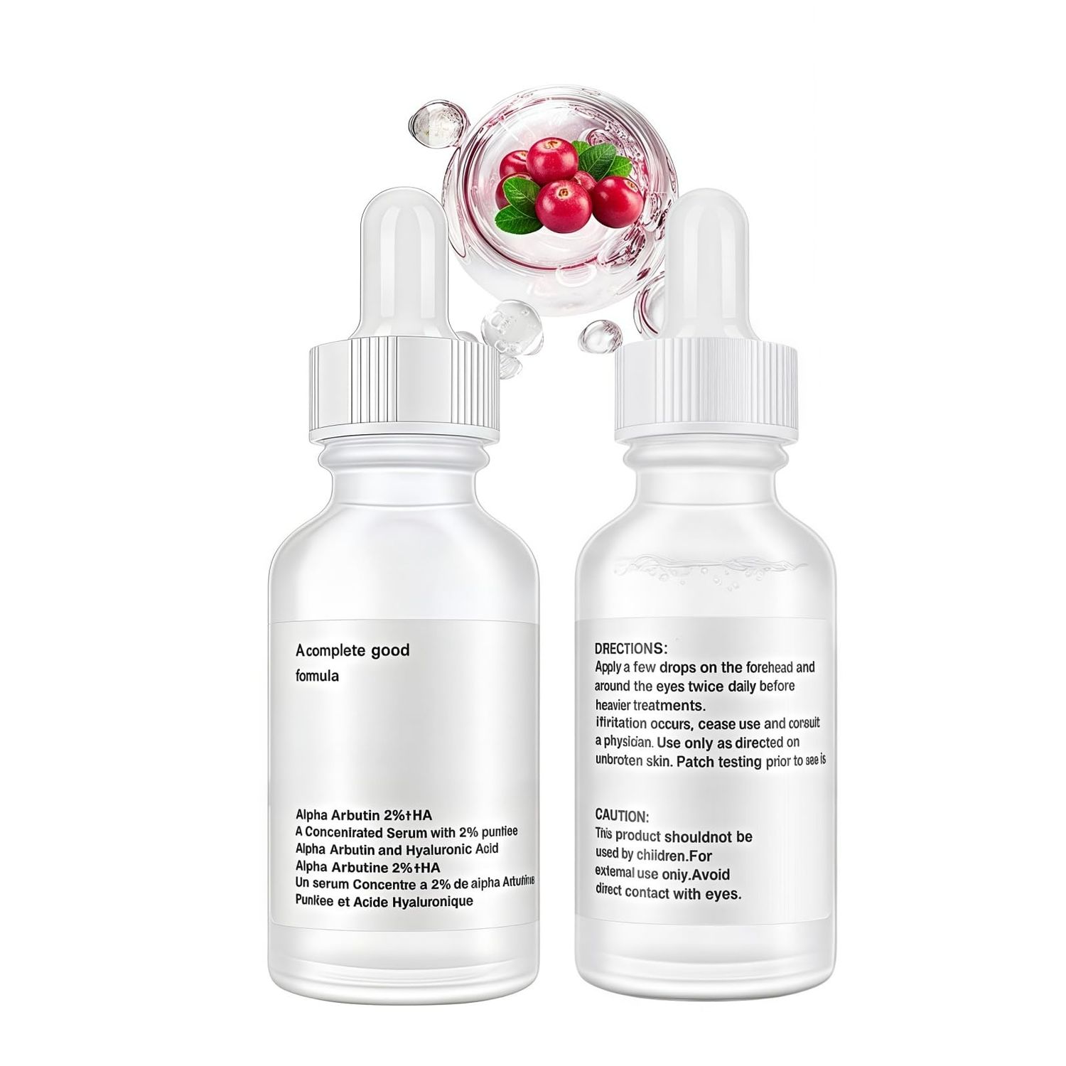Alpha Arbutin 2 Hyaluronic Acid Serum, Alpha Arbutin Moisturizing Serum, For Acne And Spots, Facial Anti-aging And Anti-wrinkle Serum, Suitable For All Skin Types (2PC)