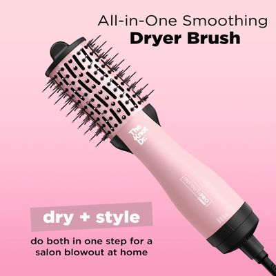 INFINITIPRO BY CONAIR The Knot Dr. All-in-One Travel Friendly Oval Dryer Brush, Hair Dryer Volumizer, Hot Air Brush