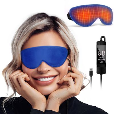Heated Eye Mask for Dry Eyes, USB Electric Warm Eye Compress Heat Eye Masks with TemperatureTimer Control, Eye Heating Pad for Dry Eyes, Stye Treatment, Chalazion, Blepharitis, MGD, Puffy