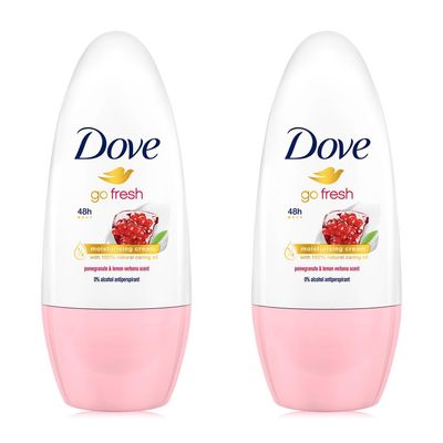 Dove Go Fresh Roll-On Antiperspirant 50Ml Pomegranate Lemon Verbena 2-Pack