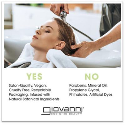 GIOVANNI Biotin Collagen Hair Serum - Hair Strengthening, Smoothing Styling, Vegan, Cruelty-Free, Infused with Natural Botanical Ingredients, Salon-Quality, For Healthy-Looking Hair - 2.75 Oz