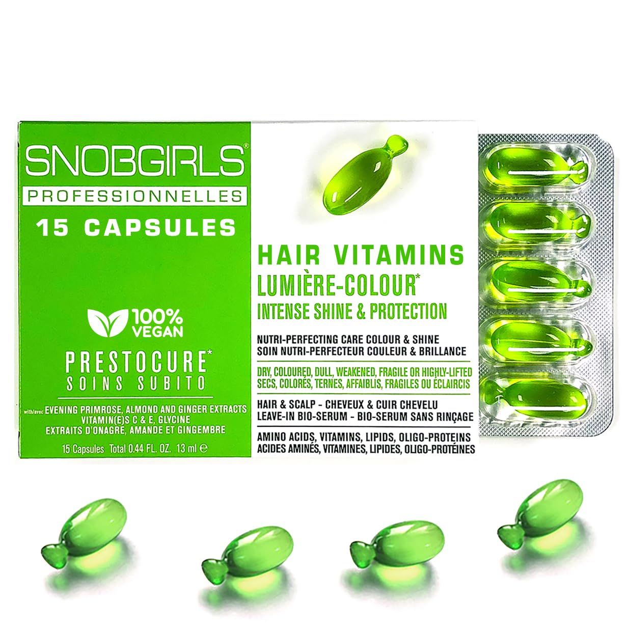 SNOBGIRLS LUMIERE COLOUR Leave-In Hair Oil for Perfect Colour Shine for Dry, Dull, Colour Treated, Highlighted, Highly-Lifted Hair with Rosemary Oil, Biotin, Evening Primrose, Vitamins. Hair Gloss