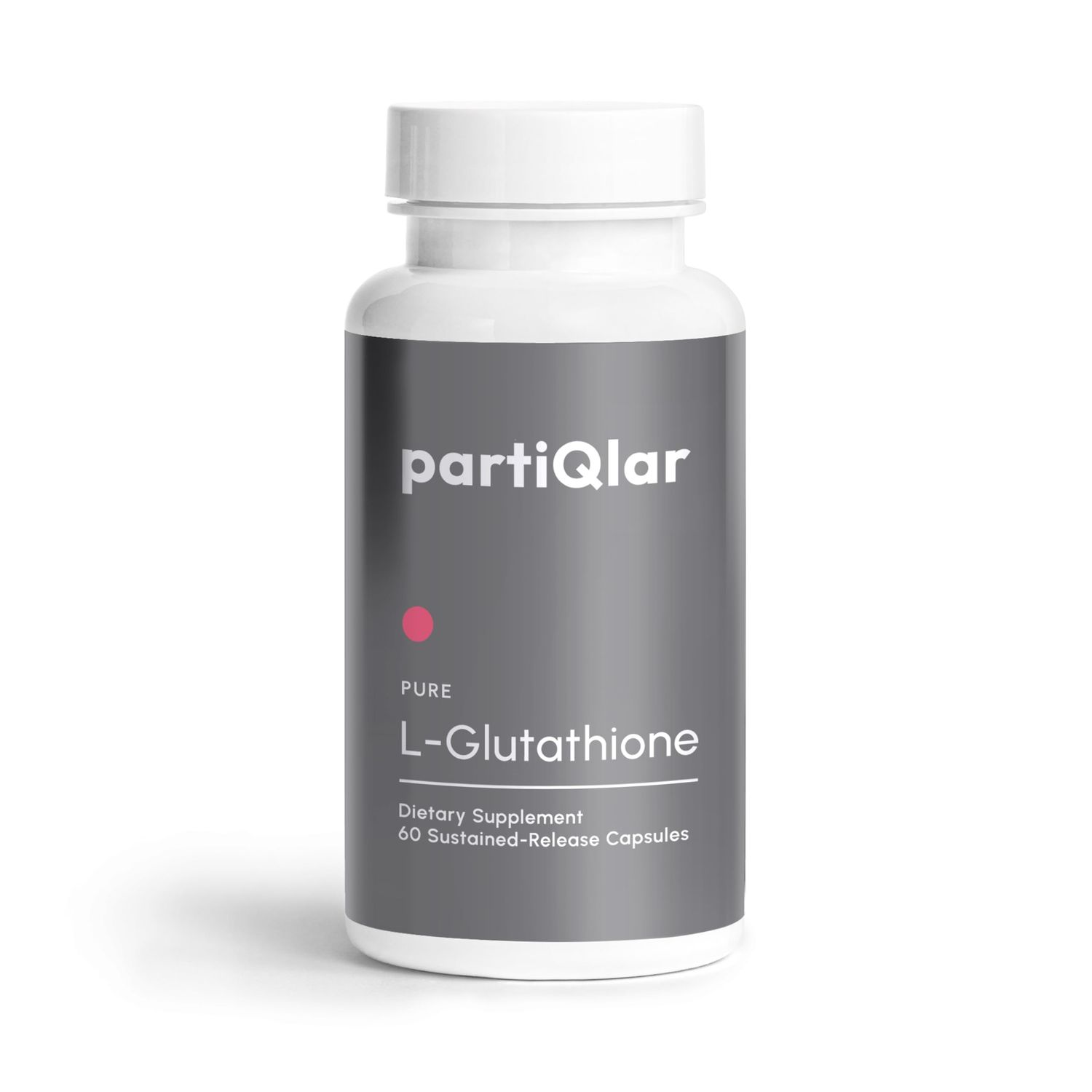 partiQlar Pure L-Glutathione 500mg - Antioxidant Support Detox Supplement - 2-Months Supply - Made in The USA - Reduced Glutathione Form - Sustained Release 60 Capsules
