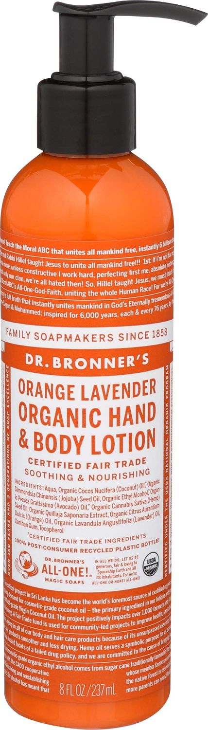 Dr. Bronner&#39;s, Lotion Orange Lavender Organic, 8 Fl Oz