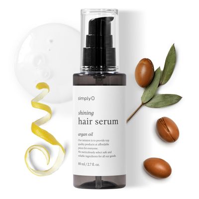 simplyO Shining Hair Serum for Hair Repair, Nourishing Argan Oil for Frizzy, Dry and Damaged Hair, Cruelty Free, Vegan, 2.7 fl oz.