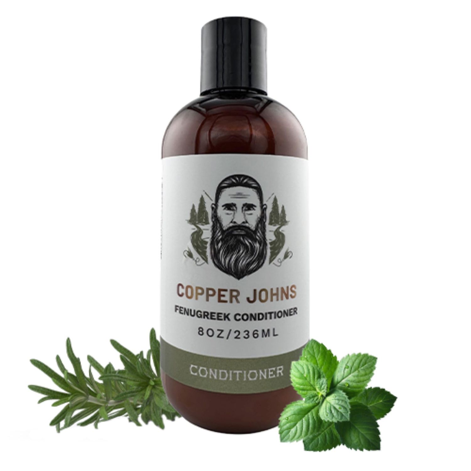 Fenugreek Conditioner, Promotes Hair Growth, Improves Scalp Health, Thickens and Nourishes Hair for Men WomenPeppermint Rosemary, 8oz