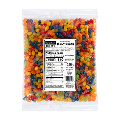 Kervan Candy Bebeto Gourmet Assorted Jelly Beans - Fruity, Soft Sweet Bulk for Kids, Gift Snacks and Parties - Gourmet Assorted Jelly Beans Big Party Size Bag (2.2 lbs)