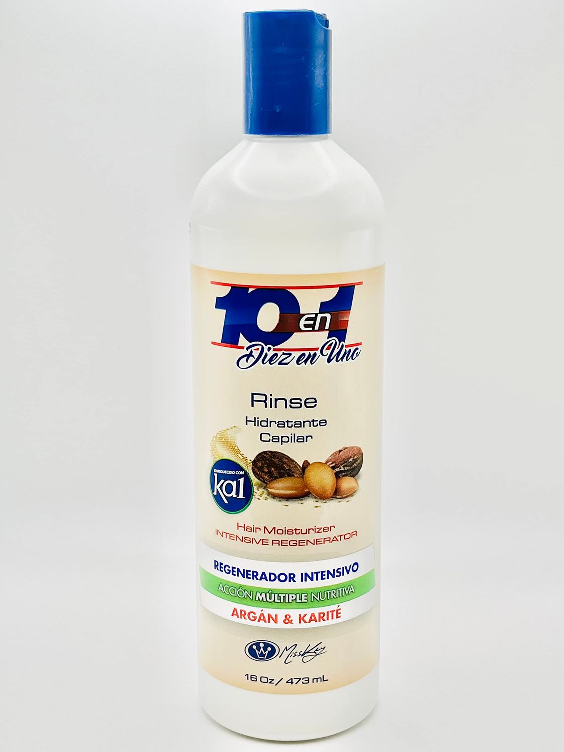 10 en 1 Intensive Regenerator with Argan Shea Butter, Conditioning Hair Rinse by Miss Key, 16 oz.