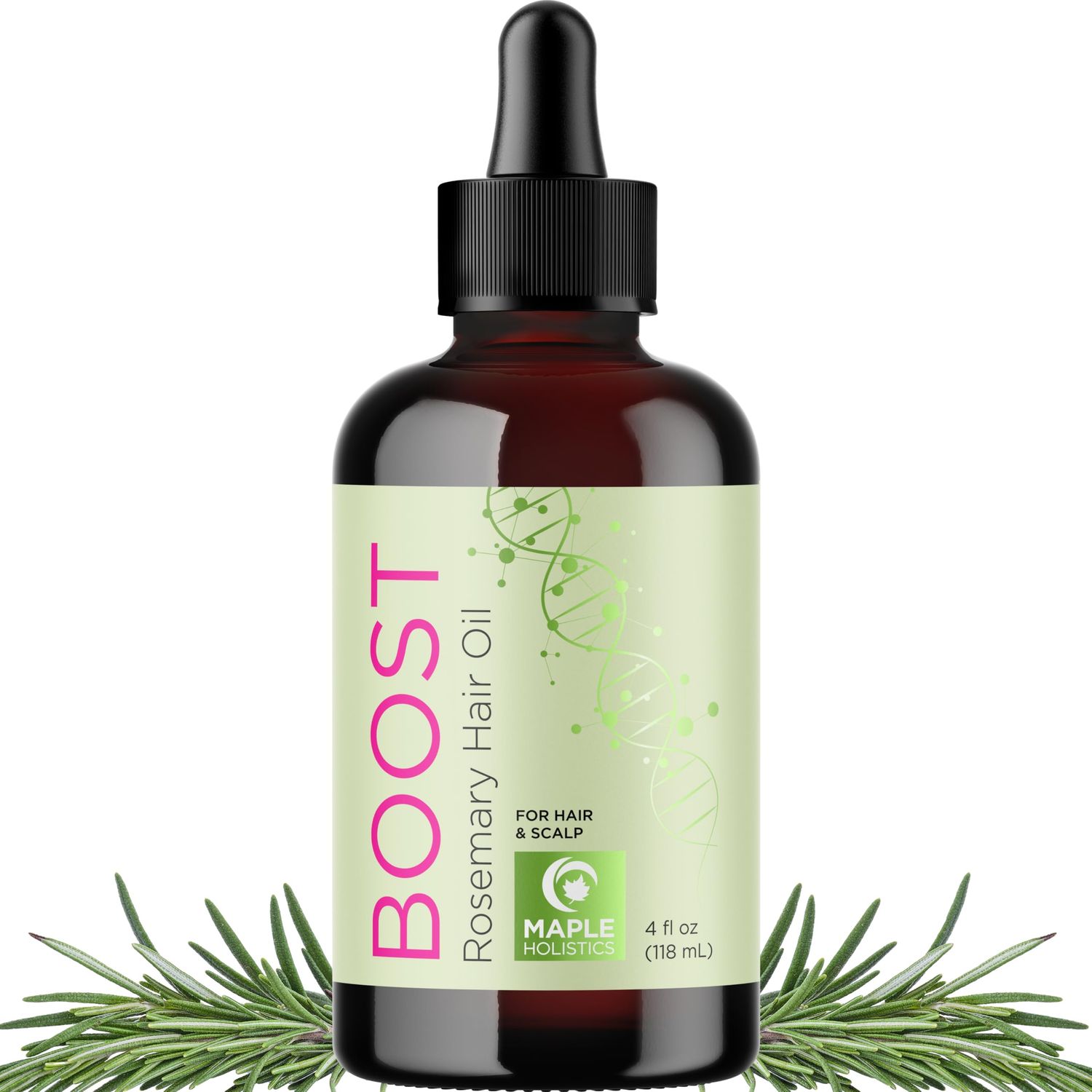 Rosemary Hair Growth Serum - Vegan Thickening Oil for Women Men - Amla, Castor Pumpkin Oil - Helps Dry, Damaged Thinning Hair (4 Fl Oz)
