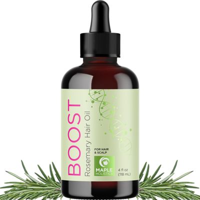 Rosemary Hair Growth Serum - Vegan Thickening Oil for Women Men - Amla, Castor Pumpkin Oil - Helps Dry, Damaged Thinning Hair (4 Fl Oz)