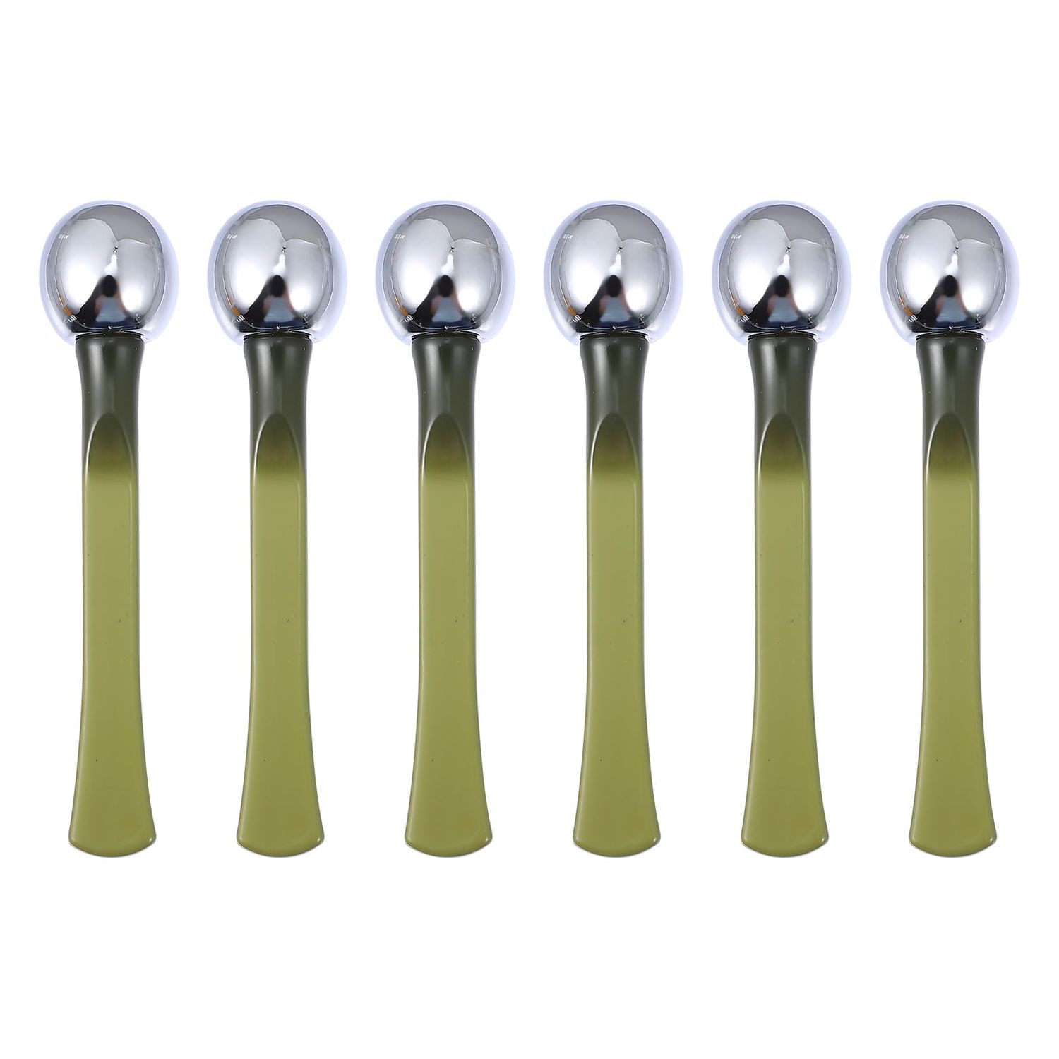 EXCEART Metal Eye Cream Rod 6pcs Eye Cream Face Eye Roller Massage Eye Care Applicator Wand Stick Metal Eye Cream Roller Wand