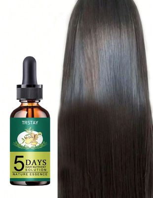 TRSTAY Hair Essence Oil 5 Natural Ginger Hair Oil Anti Hair Loss Prevention Baldness Treatment Quick Nourishing Scalp Hair Care 30ml