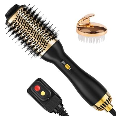 Yucafy 4-in-1 Hot Air Brush with Oval Barrel - Salon-Grade Styling Tool for All Hair Types