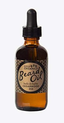 Lulu Organics Argan Oil for Beard, Natural Moisturizer for Men Facial Hair Growth with Cade Berry Cedar Wood Scent, Supports with Natural Oil Essential 2oz bottle