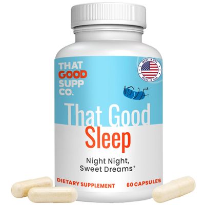 That Good Supp Co - That Good Sleep Night Time Sleeping Aid for Adults - Supports Deep Sleep - Aids in Stress Relief, Improves Mood - Sleep Supplement for Adults Extra Strength - Made in USA