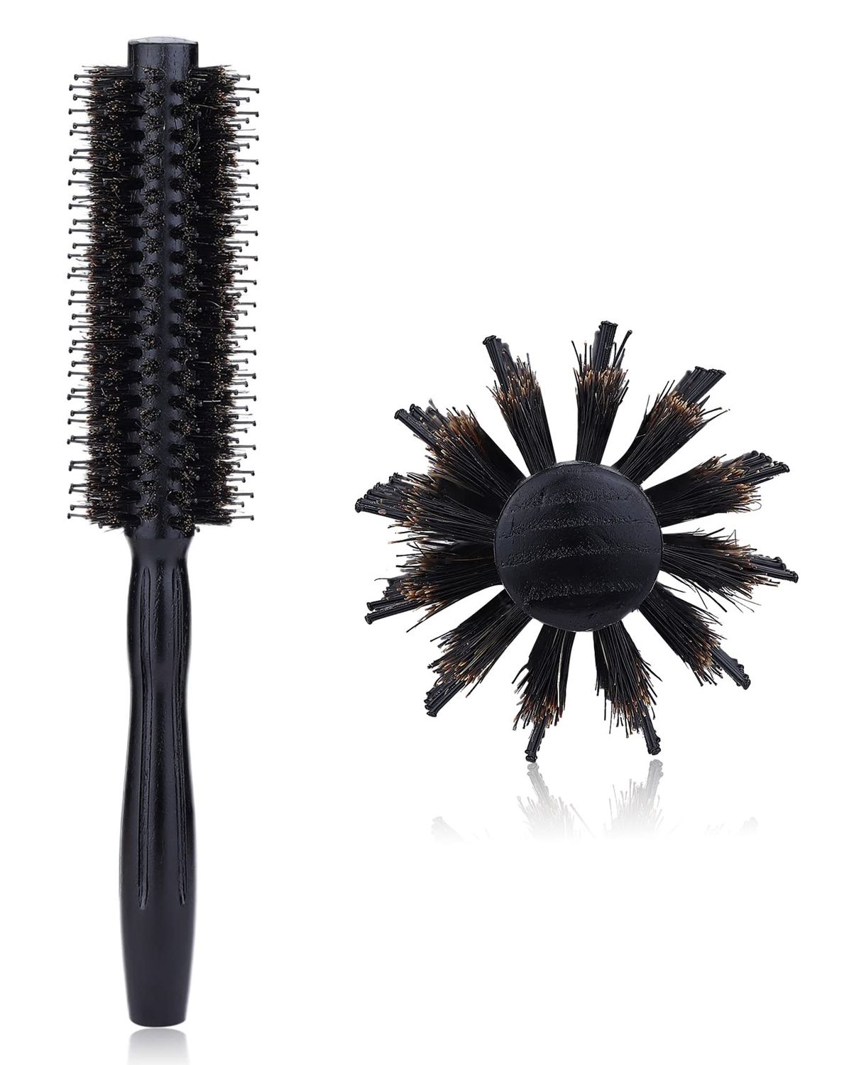 PERFEHAIR Round Hair Brush - 1.8 Inch, Boar Nylon Bristle Volumizing Roller Hairbrush for Women or Men&#39;S Short, Medium, Fine, Thin Hair Blow Drying Or Styling