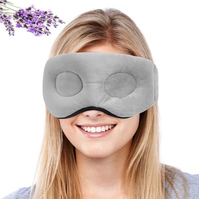 comfheat Warm Compress for Eyes, Lavender Moist Heat Eye Mask for Stye Puffy Eye Hot Compress, Flaxseed Microwave 3D Contour Heated Weighted Eye Mask for Sleeping