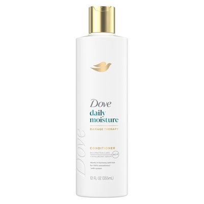 Dove Conditioner Daily Moisture Damage Therapy for Dry Hair with Bio-Protein Care Technology and Hyaluronic Serum 12 Fl Oz