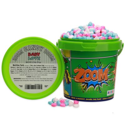 Hearts Candy 2170 psc 1.7 lb per Bucket - Runts Candy Love Valentines Day Hard Candy Bulk for Party Favors, Goody Bags, Vending Machine, Cake Decorations, Pinata Gumball Machine Refills