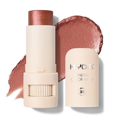 KYDA Mineral Color Balm, SPF 35, Creamy Blendable Color for LipsCheeks, Buildable Shimmer Finish, Lightweight Formula, Multiuse Makeup Stick, CHERRY